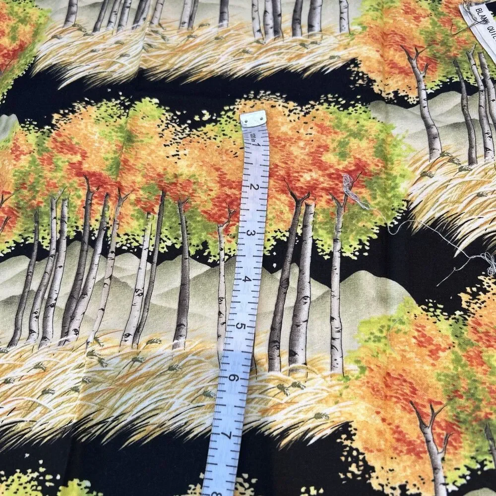 Blank Quilting Colorful Autumn Birch Trees Cotton Quilting Fabric 21